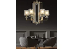 Lampadario a sospensione moderno di metallo colore oro MANHATTAN