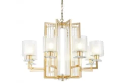 Lampadario a sospensione moderno di metallo colore oro MANHATTAN W8