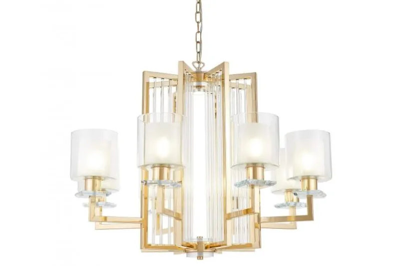 Lampadario a sospensione moderno di metallo colore oro MANHATTAN W8