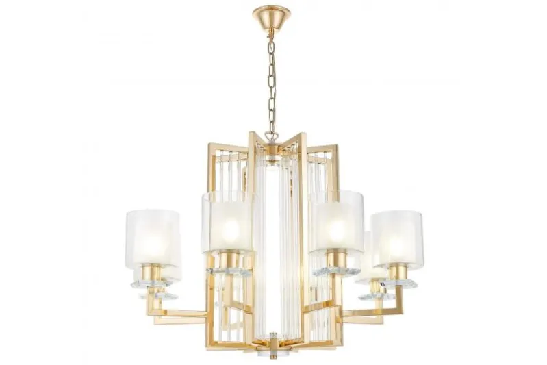 Lampadario a sospensione moderno di metallo colore oro MANHATTAN W8