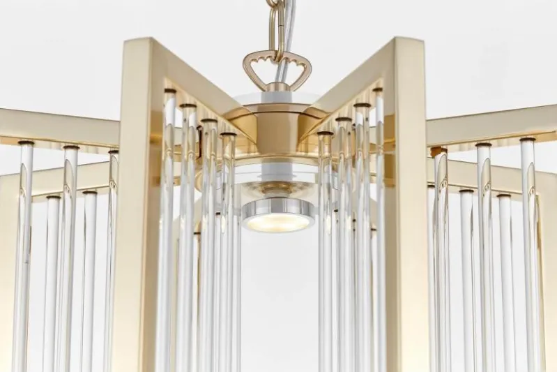 Lampadario a sospensione moderno di metallo colore oro MANHATTAN W8