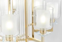 Lampadario a sospensione moderno di metallo colore oro MANHATTAN W8