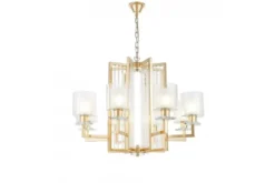 Lampadario a sospensione moderno di metallo colore oro MANHATTAN W8