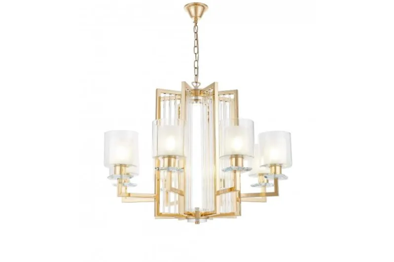 Lampadario a sospensione moderno di metallo colore oro MANHATTAN W8