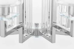 Lampadario a sospensione moderno di metallo cromato MANHATTAN W8