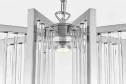 Lampadario a sospensione moderno di metallo cromato MANHATTAN W8