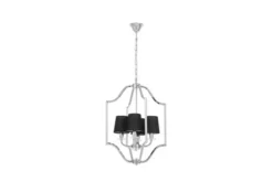 Lampadario a sospensione moderno nero e cromato ORLANDO W4