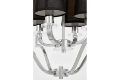 Lampadario a sospensione moderno nero e cromato ORLANDO W4
