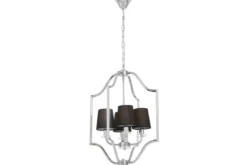Lampadario a sospensione moderno nero e cromato ORLANDO W4
