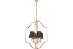 Lampadario a sospensione moderno nero e dorato ORLANDO W4