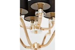 Lampadario a sospensione moderno nero e dorato ORLANDO W4