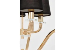 Lampadario a sospensione moderno nero e dorato ORLANDO W4