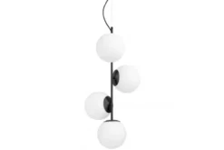 Lampadario a sospensione nero 4 sfere STELVIO W4
