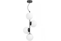 Lampadario a sospensione nero 4 sfere STELVIO W4