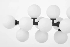 Lampadario a sospensione sfere asse orizzontale nero PETRICA W24