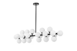 Lampadario a sospensione sfere asse orizzontale nero PETRICA W24