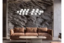 Lampadario a sospensione sfere asse orizzontale nero PETRICA W24