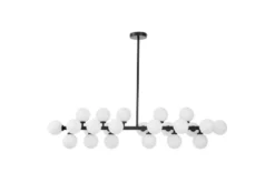 Lampadario a sospensione sfere asse orizzontale nero PETRICA W24