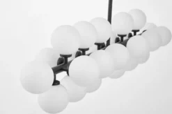 Lampadario a sospensione sfere asse orizzontale nero PETRICA W24