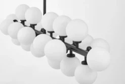 Lampadario a sospensione sfere asse orizzontale nero PETRICA W24