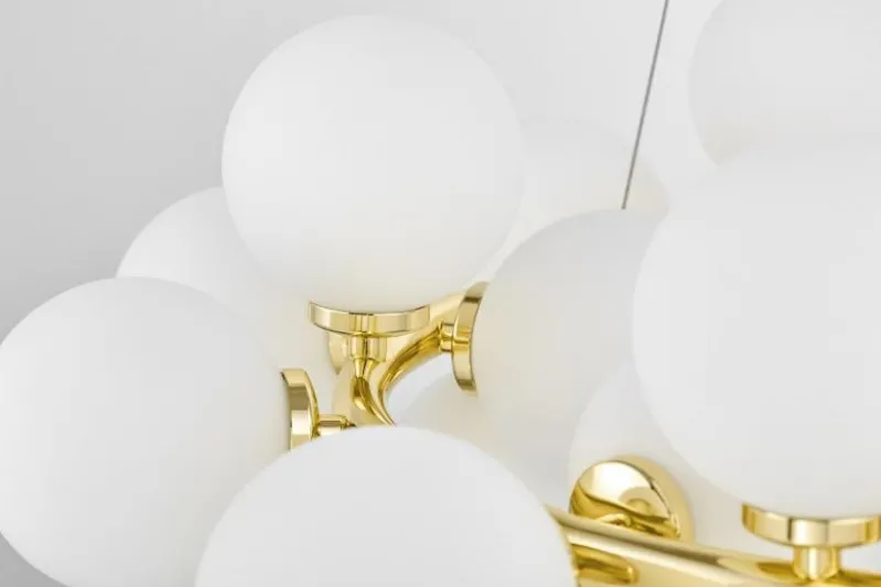 Lampadario a sospensione 40 sfere dorato MARSIADA W40