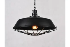 Lampadario a sospensione stile industriale Arigio D45 Nero