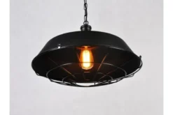 Lampadario a sospensione stile industriale Arigio D45 Nero
