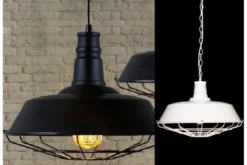Lampadario a sospensione stile industriale Arigio D45 Nero