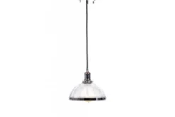 Lampadario a sospensione stile industriale Brico Cromato