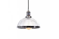 Lampadario a sospensione stile industriale Brico Cromato