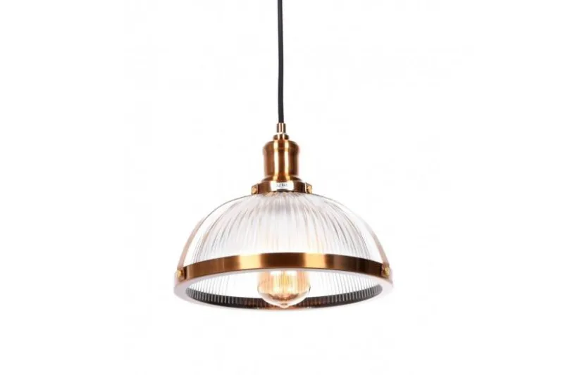 Lampadario a sospensione stile industriale Brico Ottone