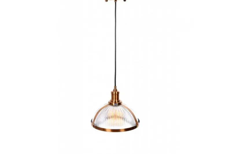 Lampadario a sospensione stile industriale Brico Ottone