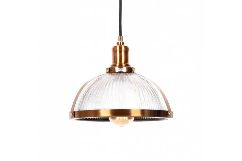 Lampadario a sospensione stile industriale Brico Ottone