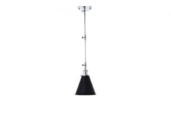 Lampadario a sospensione stile industriale cromo con nero TERI W2