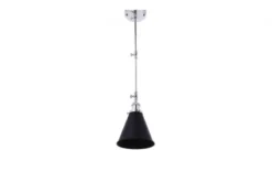 Lampadario a sospensione stile industriale cromo con nero TERI W2