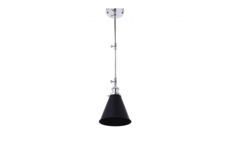 Lampadario a sospensione stile industriale cromo con nero TERI W2