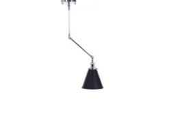 Lampadario a sospensione stile industriale cromo con nero TERI W2
