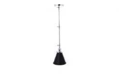 Lampadario a sospensione stile industriale cromo con nero TERI W2