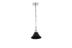 Lampadario a sospensione stile industriale cromo con nero DERI W2