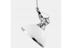 Lampadario a sospensione stile industriale Ettore Bianco