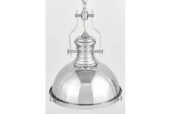 Lampadario a sospensione stile industriale Ettore Cromato