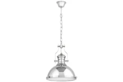 Lampadario a sospensione stile industriale Ettore Cromato