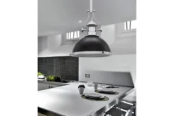 Lampadario a sospensione stile industriale ETTORE Nero