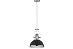 Lampadario a sospensione stile industriale ETTORE Nero