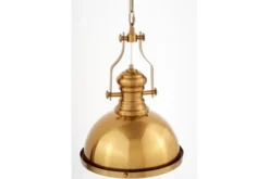 Lampadario a sospensione stile industriale Ettore Ottone