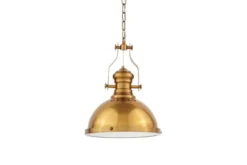 Lampadario a sospensione stile industriale Ettore Ottone