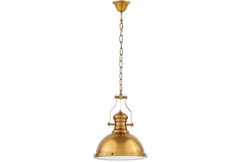 Lampadario a sospensione stile industriale Ettore Ottone