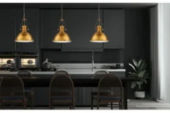 Lampadario a sospensione stile industriale Ettore Ottone