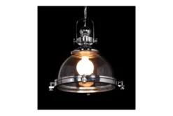 Lampadario a sospensione stile industriale Falco Cromato