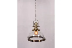 Lampadario a sospensione stile industriale Falco Ottone